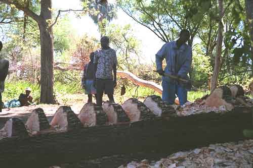 building a canoe