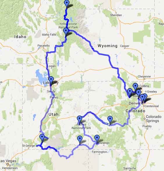 Ruta circular des de Denver