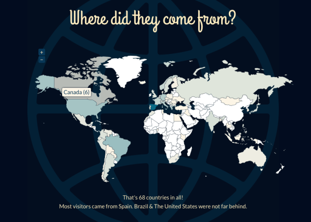 Països que han visitat el blog http://gloriacondal.com