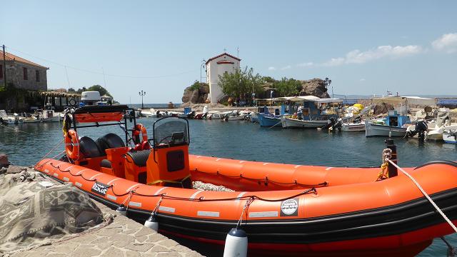 Skala Sikaminià. Llanxa Open Arms