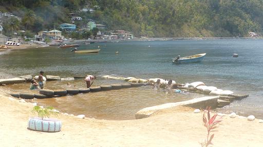Bubble spa beach. Dominica