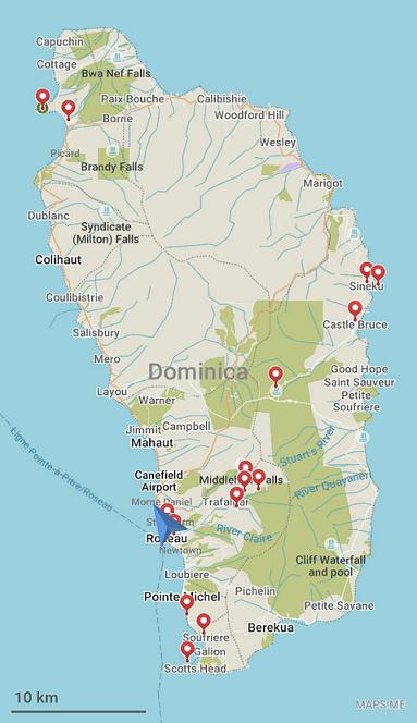 map dominica