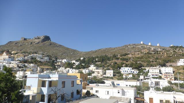 Leros. Castell i molins